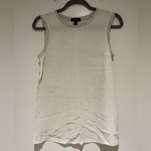 J.crew linen and silk top size XS color gray-white